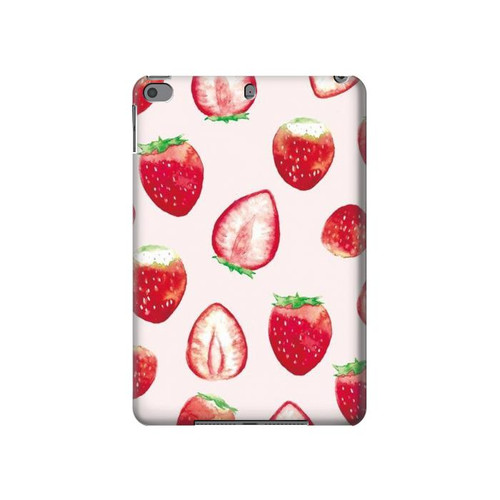 S3481 Strawberry Funda Carcasa Case para iPad mini 4, iPad mini 5, iPad mini 5 (2019)