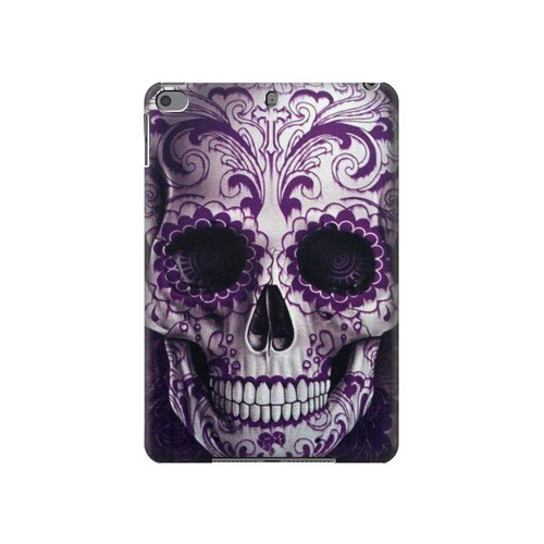 S3582 Purple Sugar Skull Funda Carcasa Case para iPad mini 4, iPad mini 5, iPad mini 5 (2019)