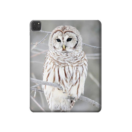 S1566 Snowy Owl White Owl Funda Carcasa Case para iPad Pro 11 (2021,2020,2018, 3rd, 2nd, 1st)