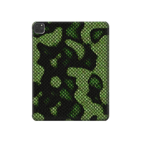 S2877 Green Snake Skin Graphic Printed Funda Carcasa Case para iPad Pro 11 (2021,2020,2018, 3rd, 2nd, 1st)