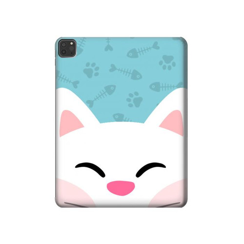 S3542 Cute Cat Cartoon Funda Carcasa Case para iPad Pro 11 (2021,2020,2018, 3rd, 2nd, 1st)