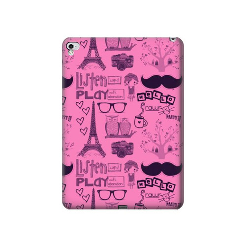 S2885 Paris Pink Funda Carcasa Case para iPad Pro 12.9 (2015,2017)