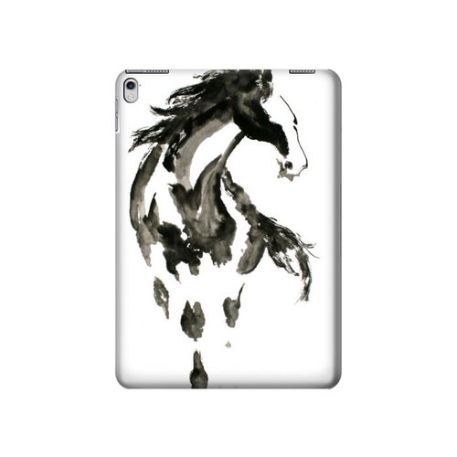 S1031 Horse Paintbrush Funda Carcasa Case para iPad Air 2, iPad 9.7 (2017,2018), iPad 6, iPad 5