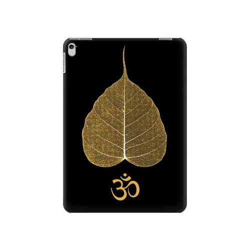 S2331 Gold Leaf Buddhist Om Symbol Funda Carcasa Case para iPad Air 2, iPad 9.7 (2017,2018), iPad 6, iPad 5