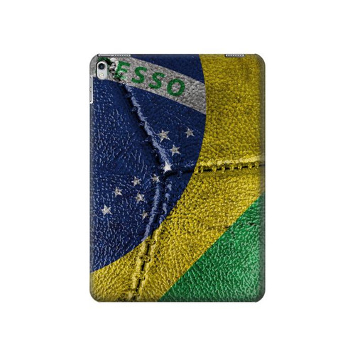 S3297 Brazil Flag Vintage Football Graphic Funda Carcasa Case para iPad Air 2, iPad 9.7 (2017,2018), iPad 6, iPad 5