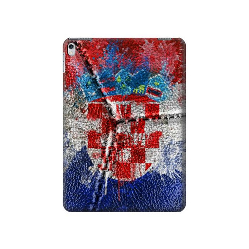 S3313 Croatia Flag Vintage Football Graphic Funda Carcasa Case para iPad Air 2, iPad 9.7 (2017,2018), iPad 6, iPad 5