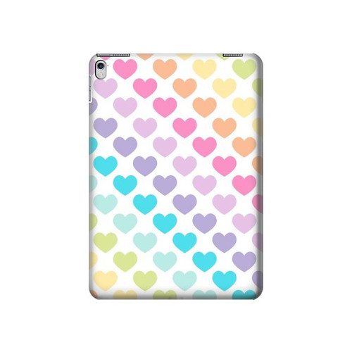S3499 Colorful Heart Pattern Funda Carcasa Case para iPad Air 2, iPad 9.7 (2017,2018), iPad 6, iPad 5
