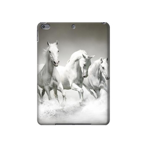 S0933 White Horses Funda Carcasa Case para iPad Pro 10.5, iPad Air (2019, 3rd)