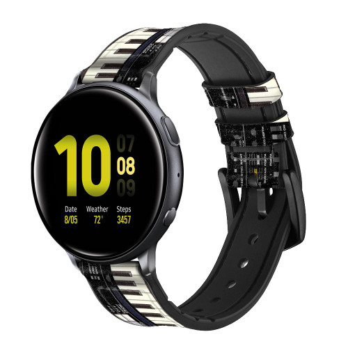 CA0002 Synthesizer Correa de reloj inteligente de cuero y silicona para Samsung Galaxy Watch, Gear, Active