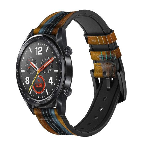CA0626 Violin Correa de reloj inteligente de cuero y silicona para Wristwatch Smartwatch
