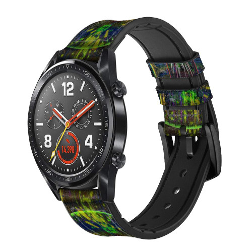 CA0828 Quantum Particle Collision Correa de reloj inteligente de cuero y silicona para Wristwatch Smartwatch