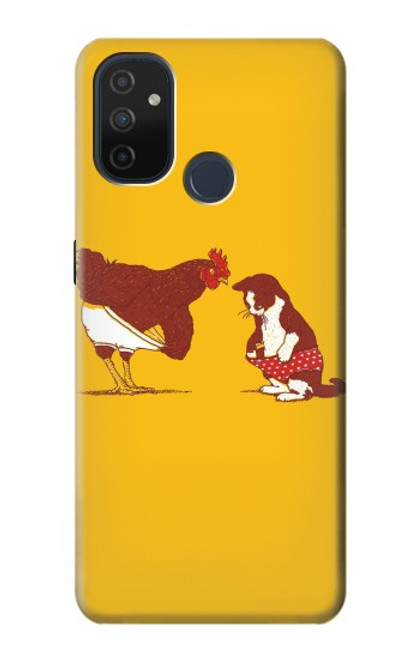 S1093 Rooster and Cat Joke Funda Carcasa Case para OnePlus Nord N100