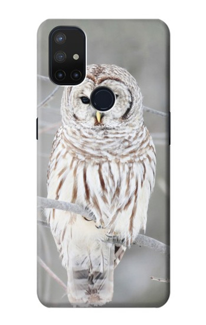 S1566 Snowy Owl White Owl Funda Carcasa Case para OnePlus Nord N10 5G