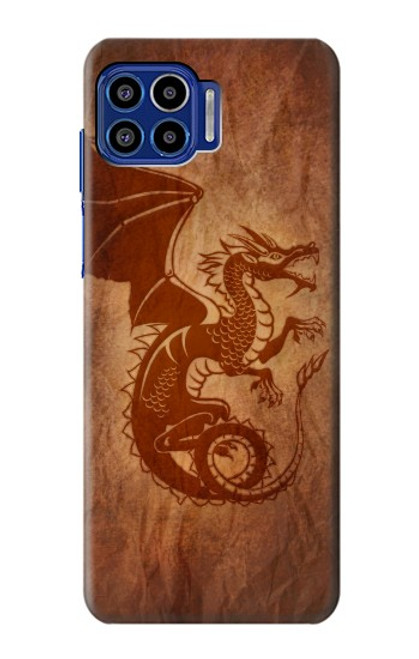 S3086 Red Dragon Tattoo Funda Carcasa Case para Motorola One 5G