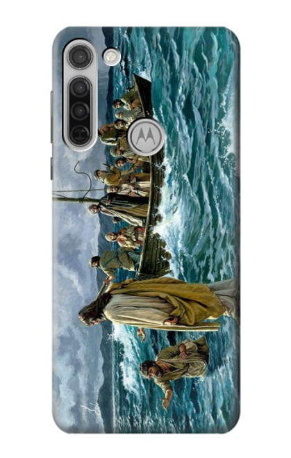 S1722 Jesus Walk on The Sea Funda Carcasa Case para Motorola Moto G8