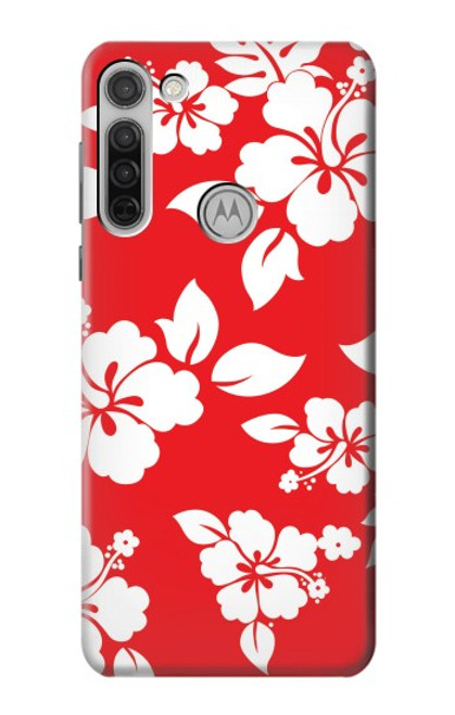 S1949 Hawaiian Hibiscus Pattern Funda Carcasa Case para Motorola Moto G8