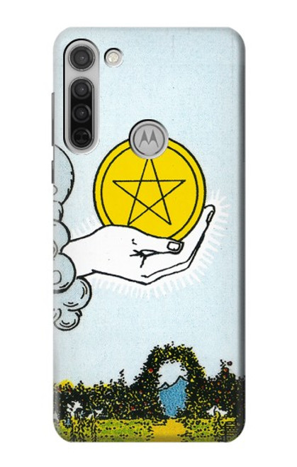 S3722 Tarot Card Ace of Pentacles Coins Funda Carcasa Case para Motorola Moto G8