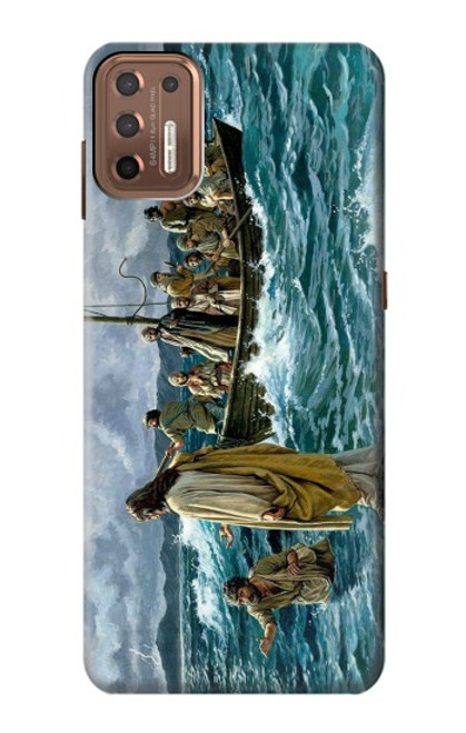 S1722 Jesus Walk on The Sea Funda Carcasa Case para Motorola Moto G9 Plus