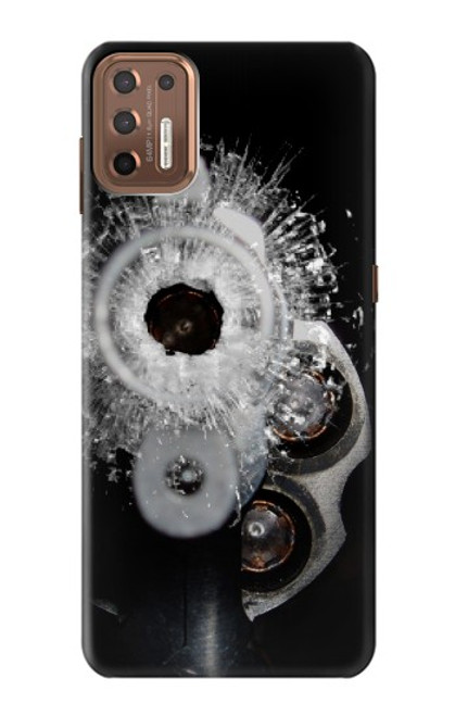 S2387 Gun Bullet Hole Glass Funda Carcasa Case para Motorola Moto G9 Plus