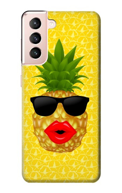 S2443 Funny Pineapple Sunglasses Kiss Funda Carcasa Case para Samsung Galaxy S21 5G