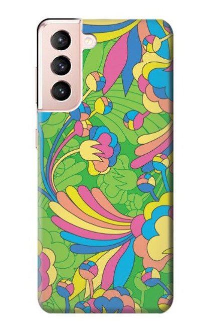 S3273 Flower Line Art Pattern Funda Carcasa Case para Samsung Galaxy S21 5G