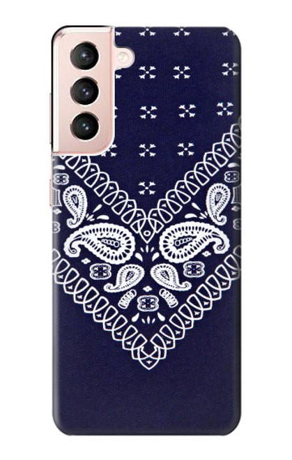 S3357 Navy Blue Bandana Pattern Funda Carcasa Case para Samsung Galaxy S21 5G