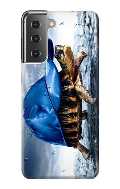 S0084 Turtle in the Rain Funda Carcasa Case para Samsung Galaxy S21 Plus 5G, Galaxy S21+ 5G