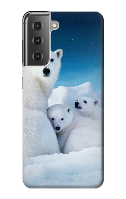 S0285 Polar Bear Family Arctic Funda Carcasa Case para Samsung Galaxy S21 Plus 5G, Galaxy S21+ 5G