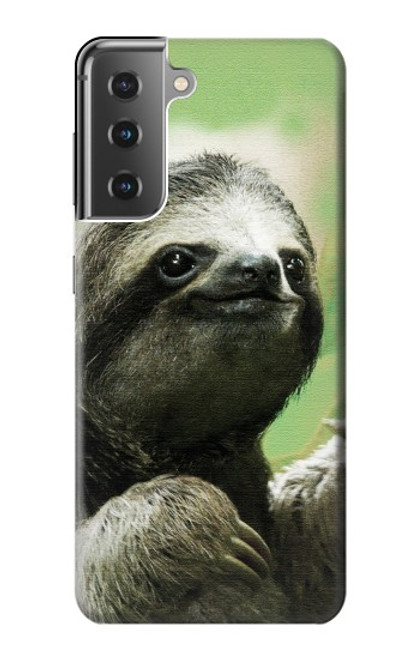 S2708 Smiling Sloth Funda Carcasa Case para Samsung Galaxy S21 Plus 5G, Galaxy S21+ 5G