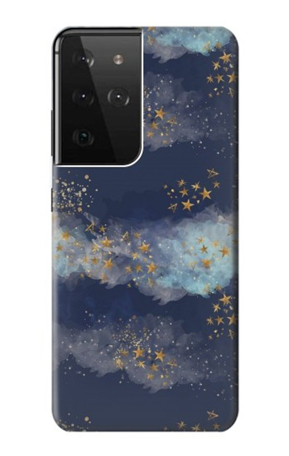 S3364 Gold Star Sky Funda Carcasa Case para Samsung Galaxy S21 Ultra 5G