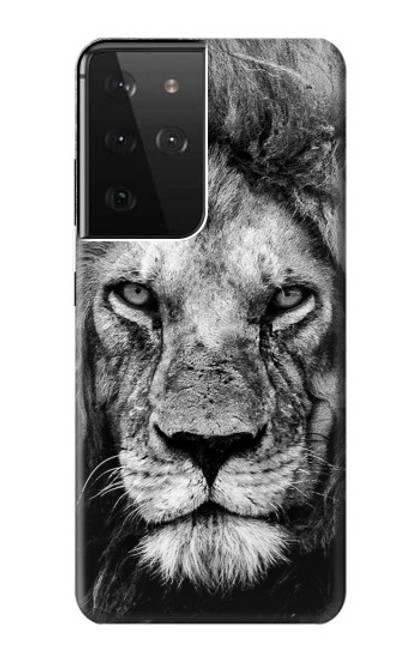 S3372 Lion Face Funda Carcasa Case para Samsung Galaxy S21 Ultra 5G