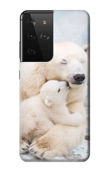 S3373 Polar Bear Hug Family Funda Carcasa Case para Samsung Galaxy S21 Ultra 5G