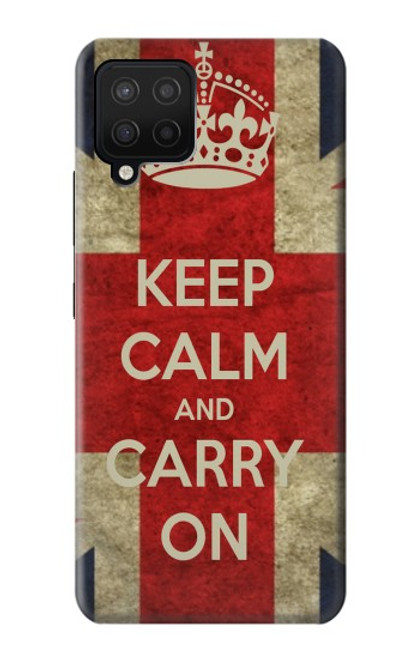 S0674 Keep Calm and Carry On Funda Carcasa Case para Samsung Galaxy A12