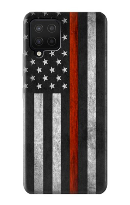 S3472 Firefighter Thin Red Line Flag Funda Carcasa Case para Samsung Galaxy A12