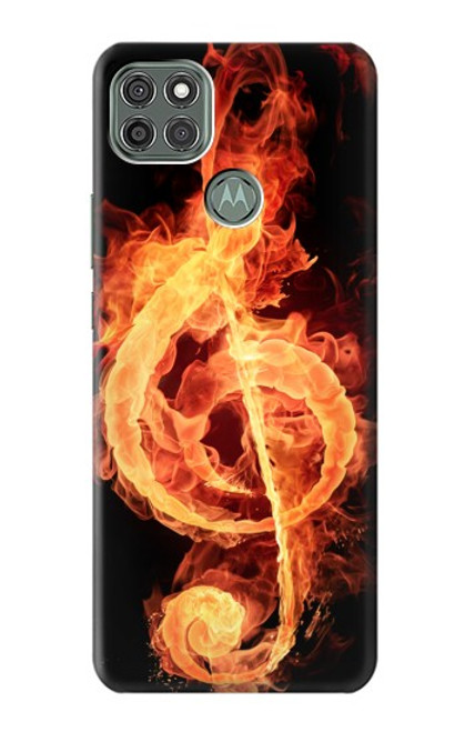 S0493 Music Note Burn Funda Carcasa Case para Motorola Moto G9 Power