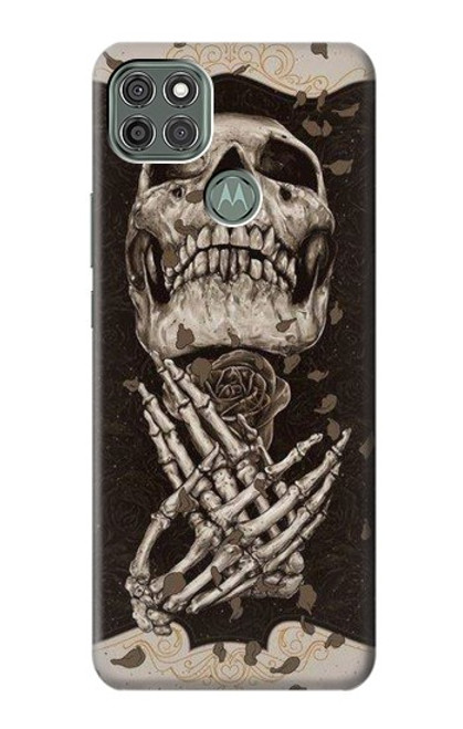 S1676 Skull Rose Funda Carcasa Case para Motorola Moto G9 Power