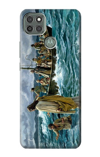S1722 Jesus Walk on The Sea Funda Carcasa Case para Motorola Moto G9 Power