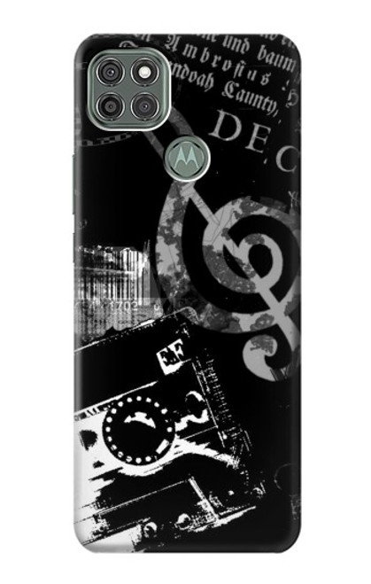 S3197 Music Cassette Note Funda Carcasa Case para Motorola Moto G9 Power