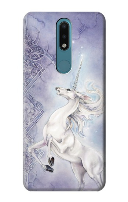 S1134 White Horse Unicorn Funda Carcasa Case para Nokia 2.4