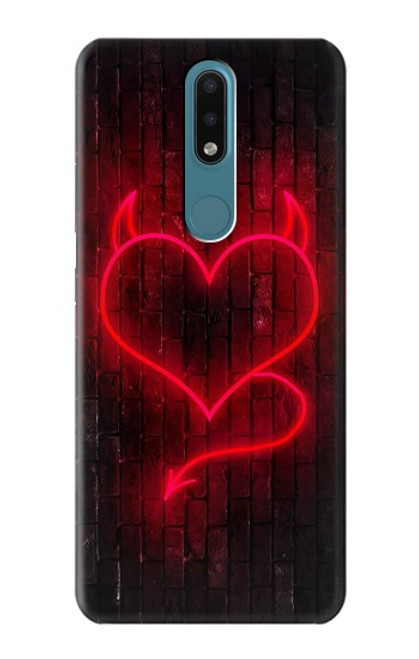 S3682 Devil Heart Funda Carcasa Case para Nokia 2.4