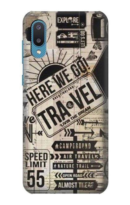 S3441 Vintage Travel Funda Carcasa Case para Samsung Galaxy A04, Galaxy A02, M02