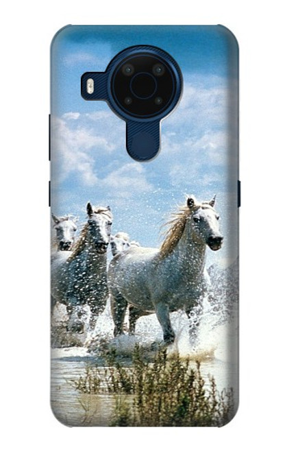 S0250 White Horse 2 Funda Carcasa Case para Nokia 5.4