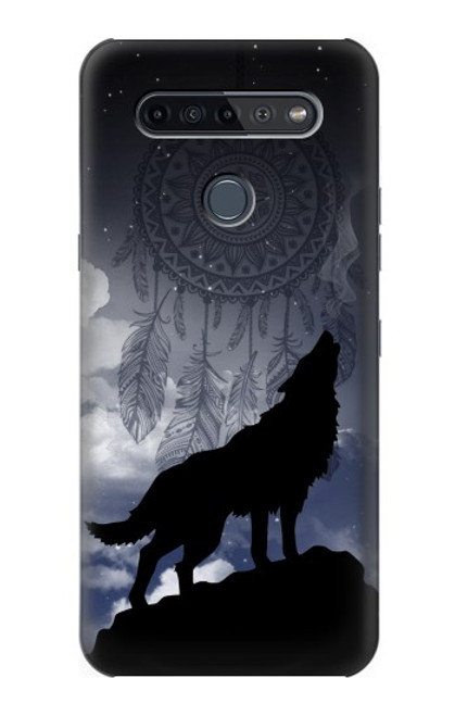 S3011 Dream Catcher Wolf Howling Funda Carcasa Case para LG K51S