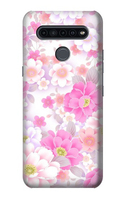 S3036 Pink Sweet Flower Flora Funda Carcasa Case para LG K41S