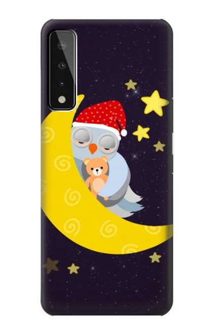 S2849 Cute Sleepy Owl Moon Night Funda Carcasa Case para LG Stylo 7 5G
