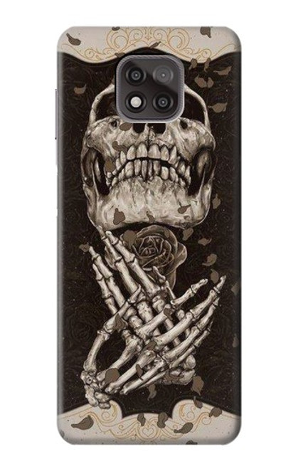 S1676 Skull Rose Funda Carcasa Case para Motorola Moto G Power (2021)