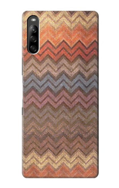 S3752 Zigzag Fabric Pattern Graphic Printed Funda Carcasa Case para Sony Xperia L5