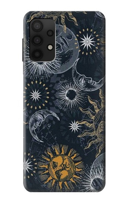 S3702 Moon and Sun Funda Carcasa Case para Samsung Galaxy A32 4G