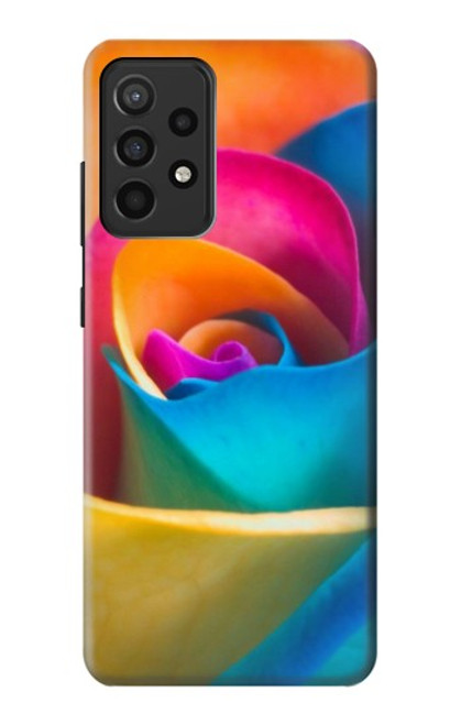 S1671 Rainbow Colorful Rose Funda Carcasa Case para Samsung Galaxy A52, Galaxy A52 5G
