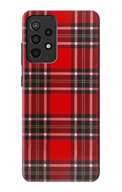 S2374 Tartan Red Pattern Funda Carcasa Case para Samsung Galaxy A52, Galaxy A52 5G